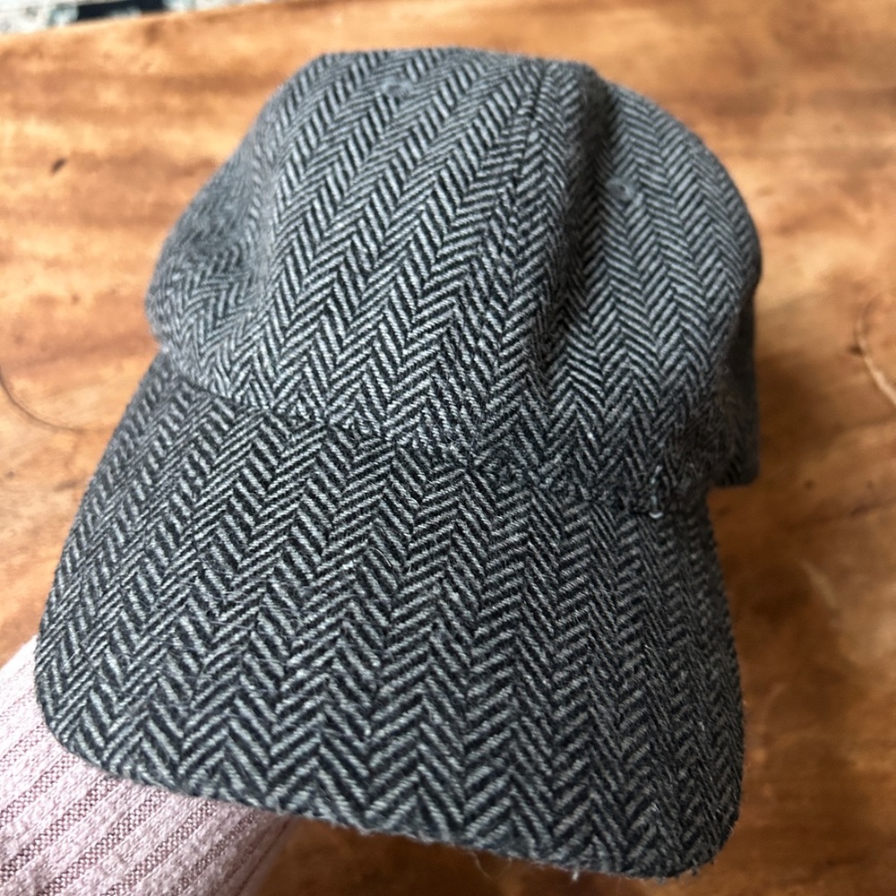 NWT Brooks Brothers Gray Herringbone Wool Blend Baseball Cap🌷SALE